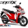 Decal Stiker Vario 125/150 Esp WHITE CLICK Series RED